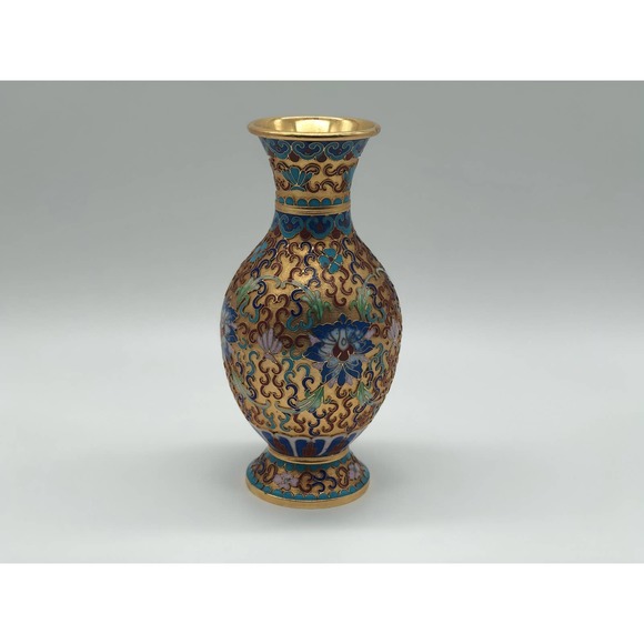 Chinese Champleve Cloisonné Vase - Picture 1 of 7
